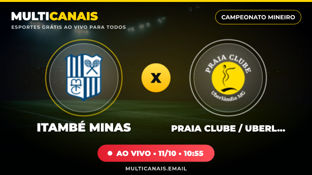 Banner Itambé Minas x Praia Clube / Uberlândia