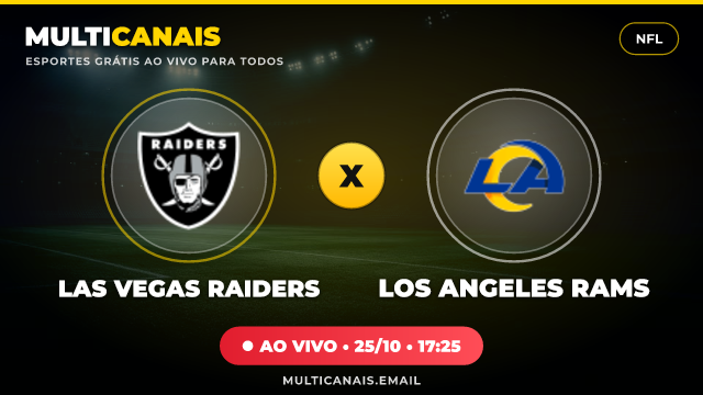 Banner Las Vegas Raiders x Los Angeles Rams