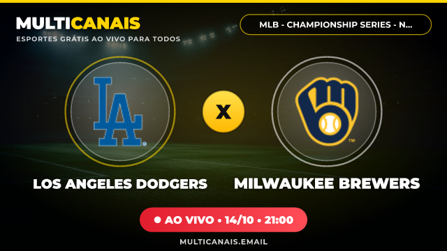 Banner Los Angeles Dodgers x Milwaukee Brewers