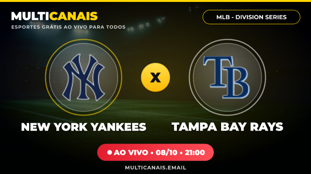 Banner New York Yankees x Tampa Bay Rays