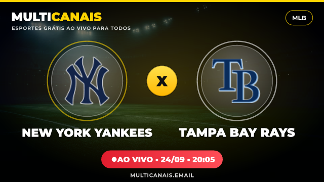 Banner New York Yankees x Tampa Bay Rays