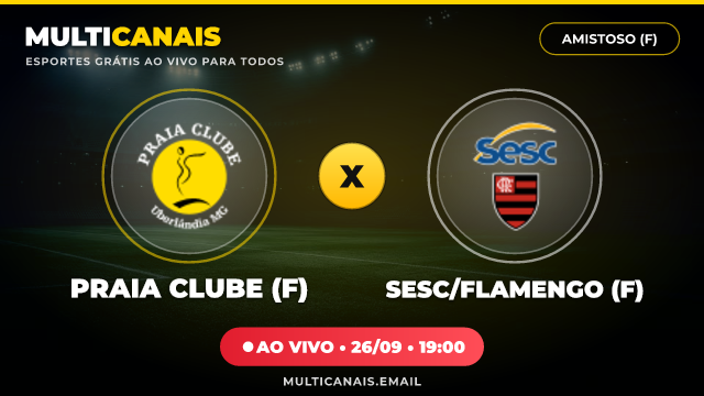 Banner Praia Clube (F) x Sesc/Flamengo (F)