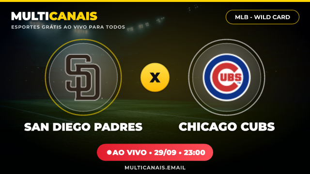 Banner San Diego Padres x Chicago Cubs
