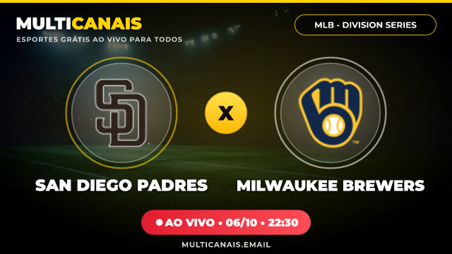 Banner San Diego Padres x Milwaukee Brewers