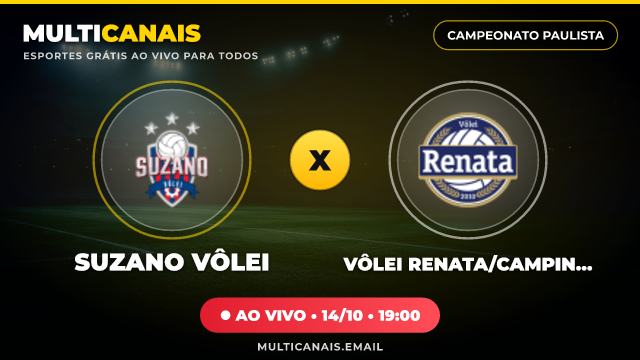 Banner Suzano Vôlei x Vôlei Renata/Campinas