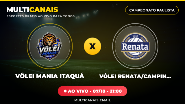 Banner Vôlei Mania Itaquá x Vôlei Renata/Campinas
