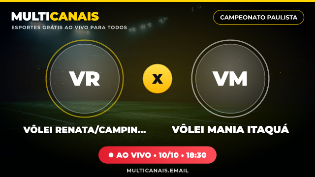 Banner Vôlei Renata/Campinas x Vôlei Mania Itaquá