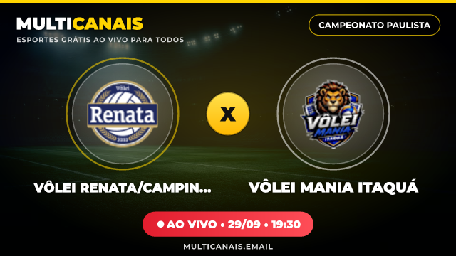 Banner Vôlei Renata/Campinas x Vôlei Mania Itaquá