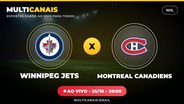 Banner Winnipeg Jets x Montreal Canadiens